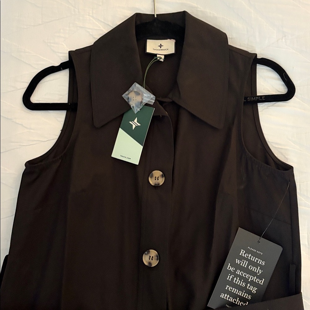 TUCKERNUCK Black Sleeveless Chamberlin Dress Size S NWT Retail $268 Tuckernuck - Picture 3 of 5